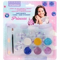 Farby do malowania twarzy 6kol  akcesoria Princess STARPAK 552708