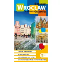 Wroc�aw Breslau Taschenzeichnungsplan. Rysunkowy plan kieszonkowy (wersja niemiecka) 1:16 500
