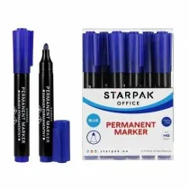 Starpak Marker permanentny okrgy niebieski (12 szt)