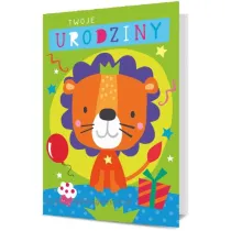 Pan Dragon Karnet B6 Urodziny dzieci�ce Lwi�tko K.B6-1833