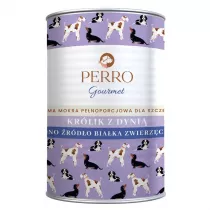 Perro Junior Gourmet Krlik z dyni – monobiakowa formua karma mokra dla szczenit wszystkich ras 400 g