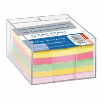Starpak Kubik plastikowy z kartkami kolorowymi 85x85x50 mm
