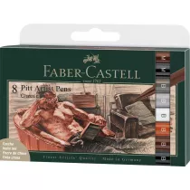 Faber-Castell Pitt artist pen b classical etui 8 szt.