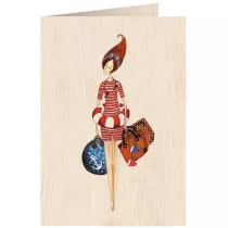 Cozywood Karnet drewniany C6 + koperta Pla�a