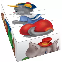 Puzzle Klocki 6 elementw mix Adamigo