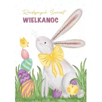 Karnet B6 z koperta z�ocony Zaj�c wielkanocny Wielkanoc HENRY 984908 HE
