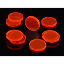 Crafters Znaczniki akrylowe czerwone fluo okrge 22 x 3 mm 10 szt.