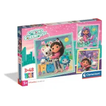 Puzzle 3x48 Super kolor Gabby`s Dollhouse The Movie 25002 Clementoni