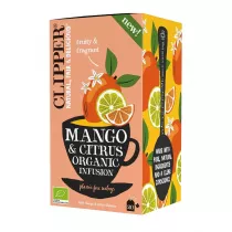 Clipper Herbatka o smaku mango i owocw cytrusowych 20 x 1.8 g Bio