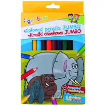 Gimboo Kredki o��wkowe sze�ciok�tne Jumbo 12 szt.