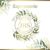 Armin Style ZAPROSZENIE KOMUNIA 130X130 Z KOP AS ZP-96 OP10S