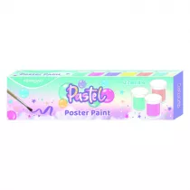 Pbs Connect Farby plakatowe 22ml pastel KEYROAD pdzelek gratis 6 kolorw 6 x 22 ml
