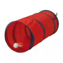 Pets Collection Tunel dla kota z zabawk czerwony 51 cm