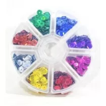 Galeria Hobby Cekiny 8 kolorw, 6mm, 40g