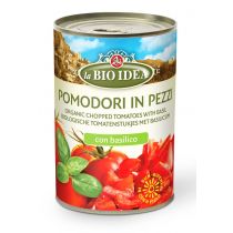 La Bio Idea Pomidory krojone z bazylią (puszka) 400 g Bio