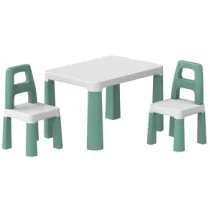 Technok Zestaw St� z krzes�ami Zielono-bia�y
