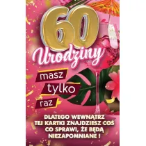 Yeku Karnet Urodziny z nak�adk� na butelk� 60