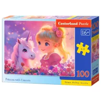 Puzzle 100 el. Princess with Unicorn Castorland