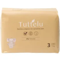 Tuttelu Bambusowe pieluszki jednorazowe, rozmiar 3 (5-9 kg) 28 szt.
