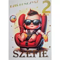 Yeku Karnet 3K 2 urodziny szef (17,5x12,5cm) 3K 095