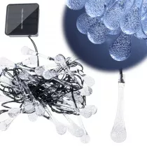 Lampki solarne ogrodowe ezki 6,5m 30LED zimny biay