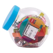 Deli Klipsy do akty wielokolorowe 15 mm, 19 mm, 25 mm, 24 sztuki