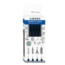 Tombow Cienkopis Mono drawing pen Bold 02, 04, 06, 08 4 szt.