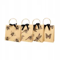 incood. Torba prezentowa 28x28 karft z kokard� ptak, motyl