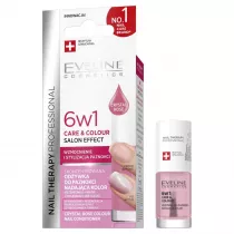 Eveline Cosmetics EVELINE_Nail Therapy 6w1 Care & Colour skoncentrowana odywka do paznokci Crystal Rose 5 ml