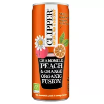 Clipper Nap�j owocowy o smaku rumianek - pomara�cza - brzoskwinia 250 ml Bio