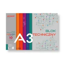 Penword Blok techniczny A3 Premium kolor 180g 10 arkuszy