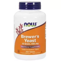 Now Foods Brewer`s Yeast - Drodze Piwowarskie 650 mg Suplement diety 200 tab.
