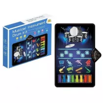 Mata muzyczna rne instrumenty 80x50cm Adar