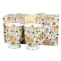 Duo Sp. z o.o. Komplet kubkw Royal English Roses White 2 x 320 ml