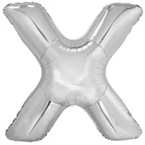 Amscan Balon foliowy litera X srebrna 81x86cm