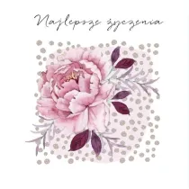 Clear Creations Karnet Swarovski kwadrat CL4504_PO Najlepsze �ycze