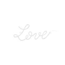 PartyDeco Neon led Love bia�y 61x27.4 cm