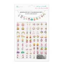 Bransoletki diy z zawieszkami puffy rainbow Dalprint