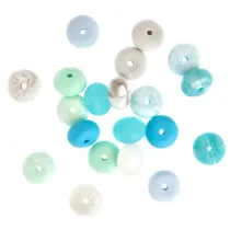 Dalprint dpCraft Koraliki silikonowe blue serenity 20 szt