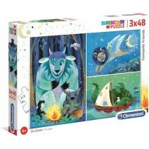 Puzzle 3 x 48 el. Supercolor. Fantastic Friends Clementoni