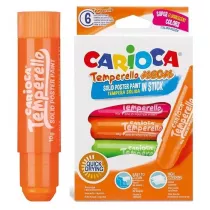 Carioca Farby w sztyfcie temperello neon 6 kolorw