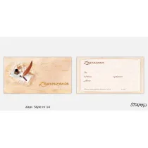 Stamp Zaproszenie + koperta Eleganckie dla doros�ych Style 14 10 szt.
