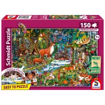 Puzzle 150 el. PQ Zwierz�ta w lesie Schmidt