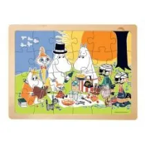 Puzzle Puzle 24 drewniane Muminki - Piknik