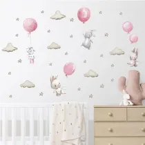 Naklejki na �cian� do pokoju dziecka r�owe balony