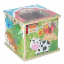 Kostka edukacyjna Sorter drewniane Farma SMILY PLAY SPW84948