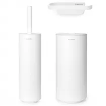 Brabantia Zestaw trzech akcesoriw toaletowych MindSet Fresh White 303920