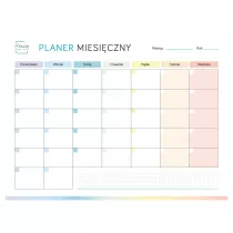 Plan your life Planer magnetyczny miesiczny tczowy + marker