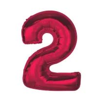 Godan Balon foliowy cyfra 2 czerwona Smart 92cm