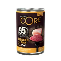 WellnessCORE Core 95% Duo Potein, karma mokra, dla psw dorosych, kurczak i kaczka, puszka 400 g